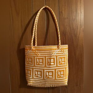 Woven Tote Bag Orange
